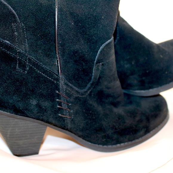 NEW MIA BLACK SUEDE KNEE HIGH BOOTS 9.5 - Picture 4 of 10